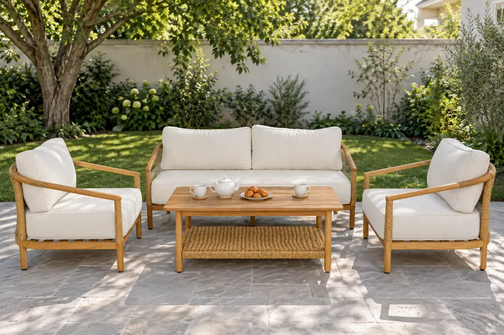 Bộ sofa sân vườn cho trà chiều.webp
