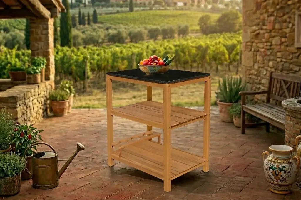 TWO-LEVEL WOODEN STAND - TPCA02