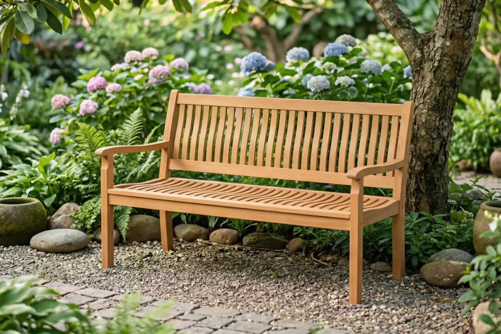 CURVED SLAT GARDEN BENCH - TPB11