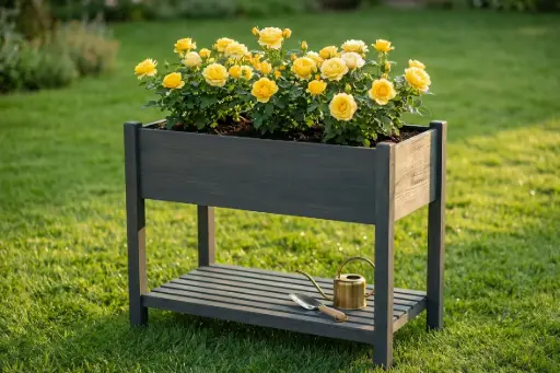 PLANTER BOX WITH STORAGE SHELF - TPP06