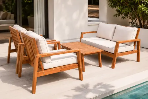 WOOD GARDEN LOUNGE SET - TPSF09